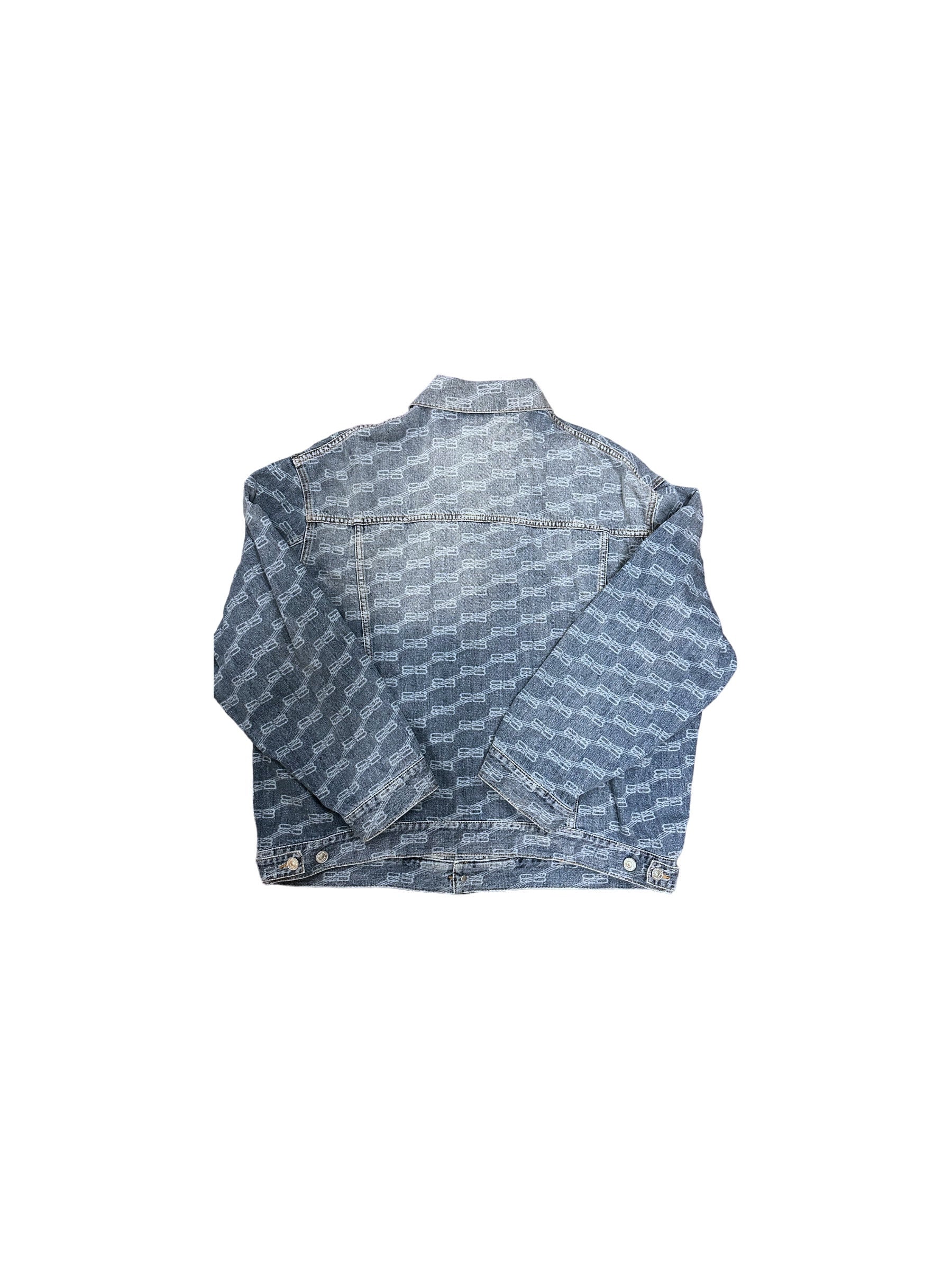 ジャケット・アウター BALENCIAGA BB Monogram Denim Jacket Balenciaga BB Monogram Denim Blue Jacket | The Sole Market