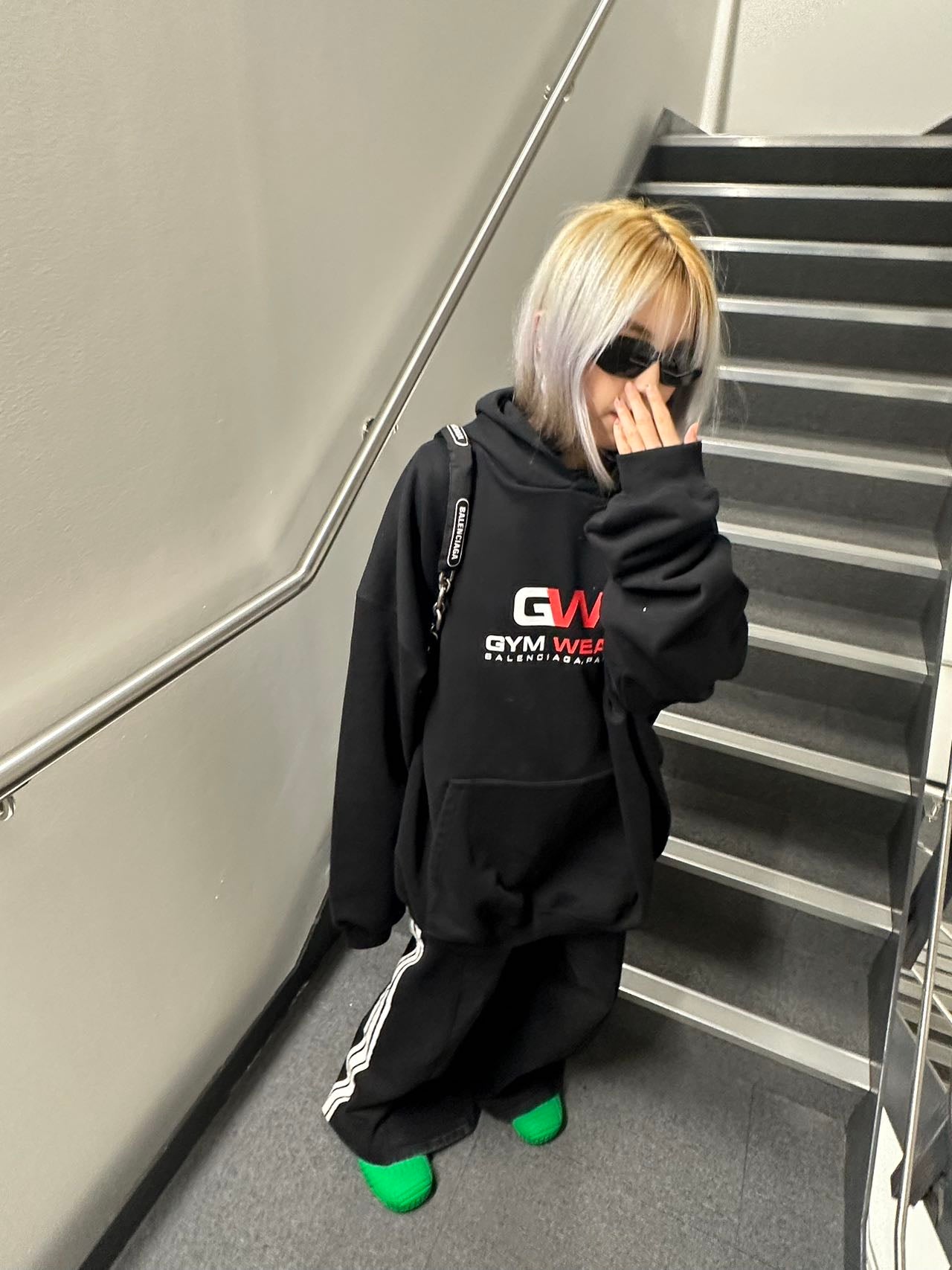 Balenciaga Jersey GYM Wear hoodie black The Sole Market
