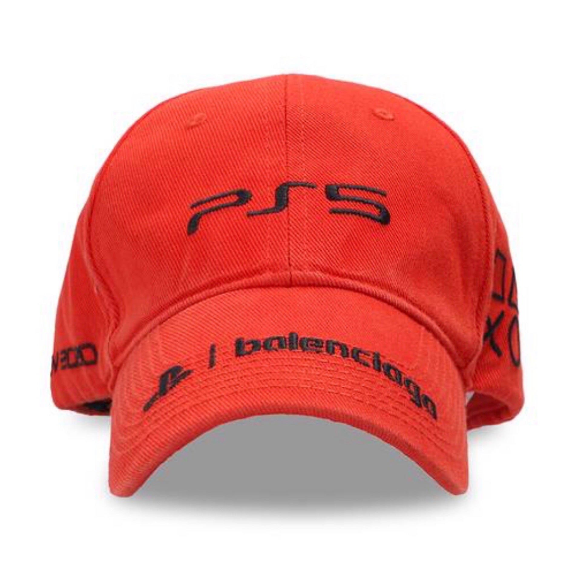 Balenciaga Hat PS5 Cap Coral Black The Sole Market