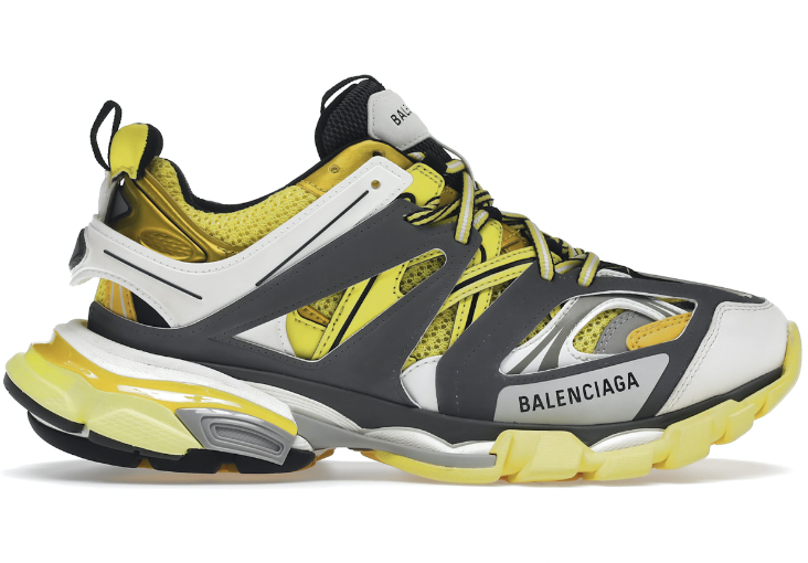 Balenciaga track trainers yellow top