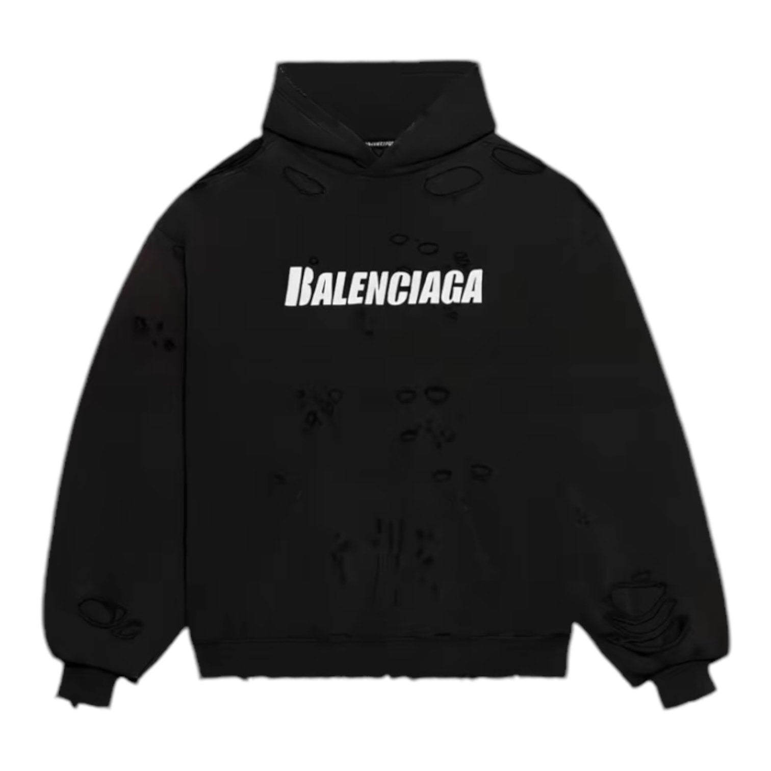 Balenciaga logo hoodie black shop